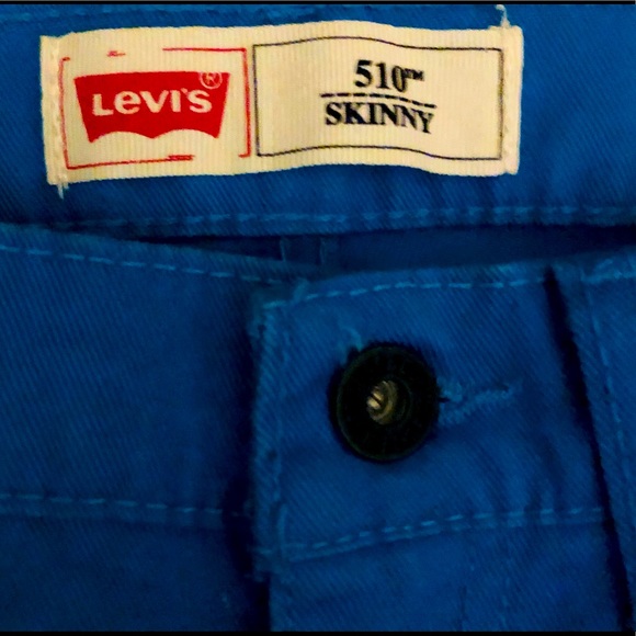 LEVIS 510 Skinny Turquoise Jeans-Size 12 Regular - Picture 6 of 7